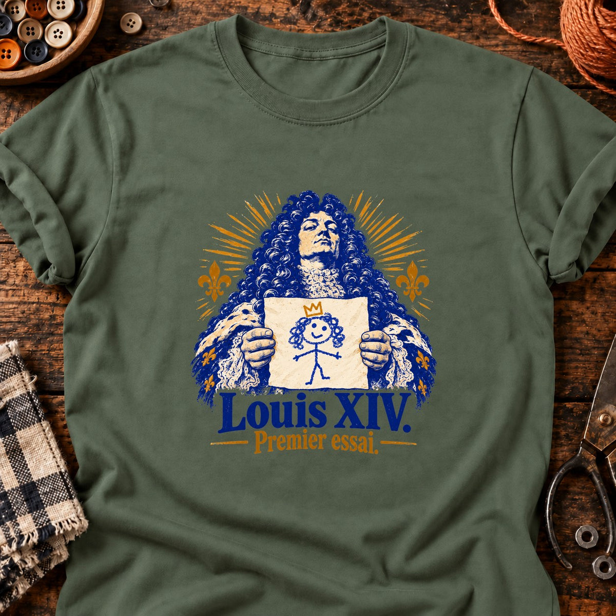 Louis XVI premier essai — T-shirt vert militaire