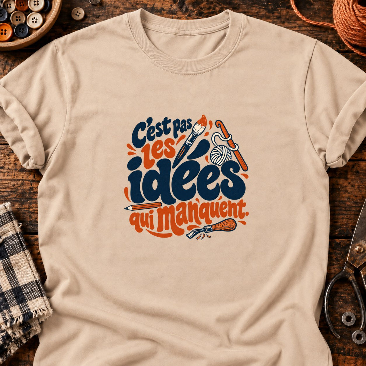 C'est pas les idées qui manquent — T-shirt naturel