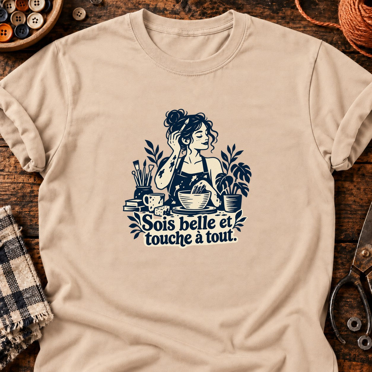 Sois belle et touche à tout — T-shirt naturel
