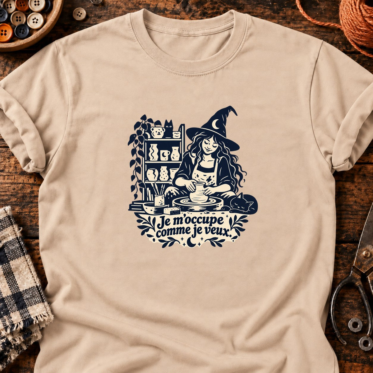 Sorcière potière Je m’occupe comme je veux — T-shirt naturel