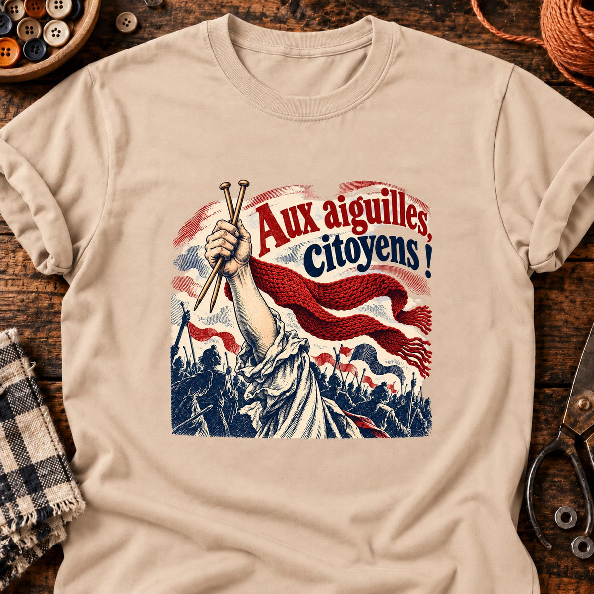 Aux aiguilles citoyens — T-shirt naturel