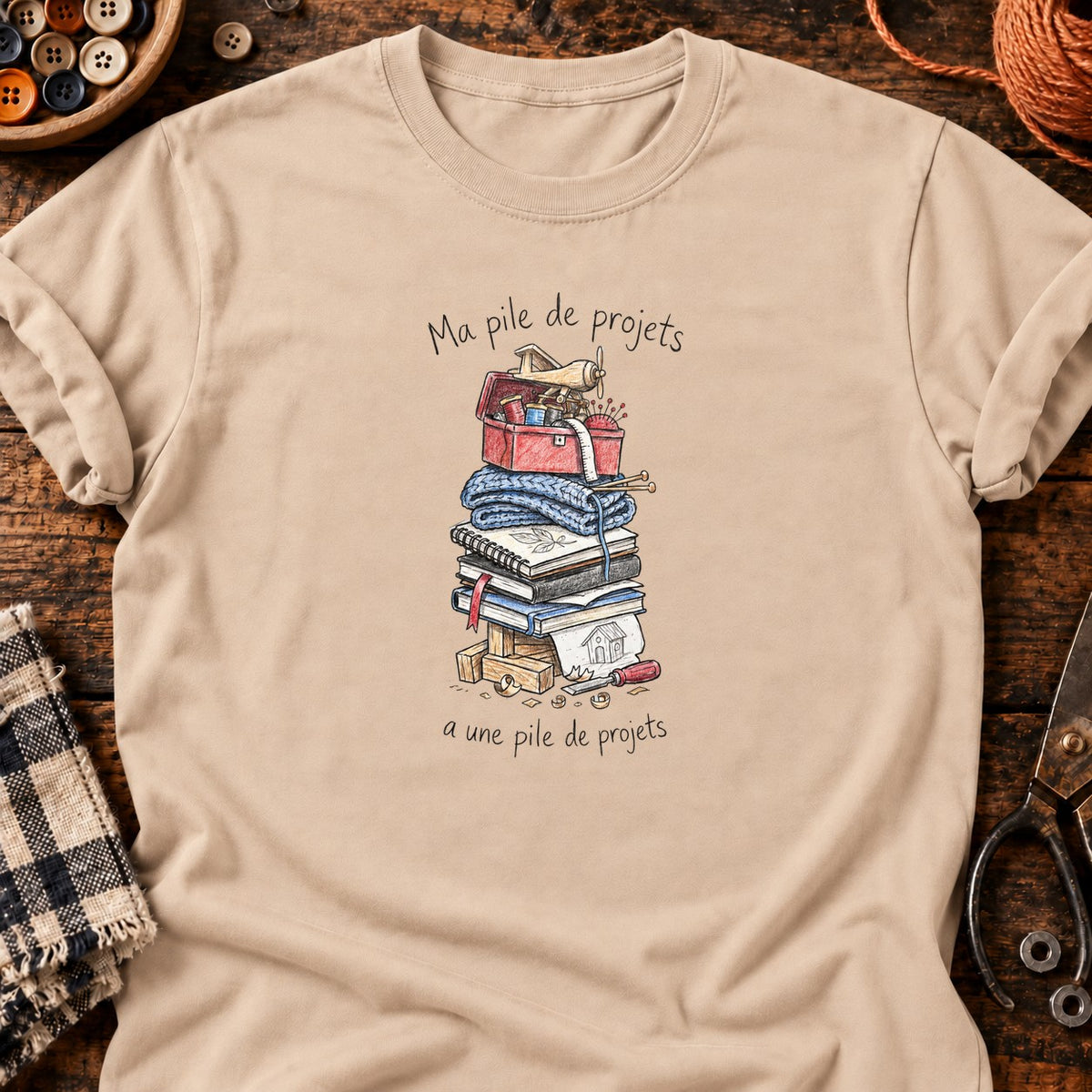 ma pile de projets — T-shirt naturel