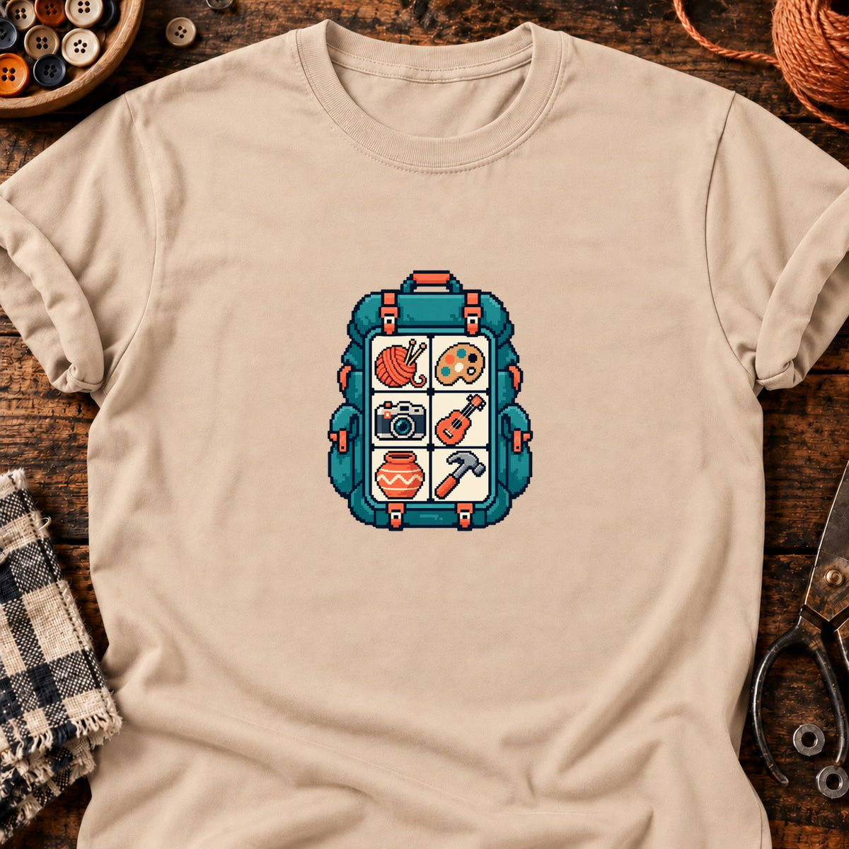 Jamais sans mon bazar — T-shirt naturel