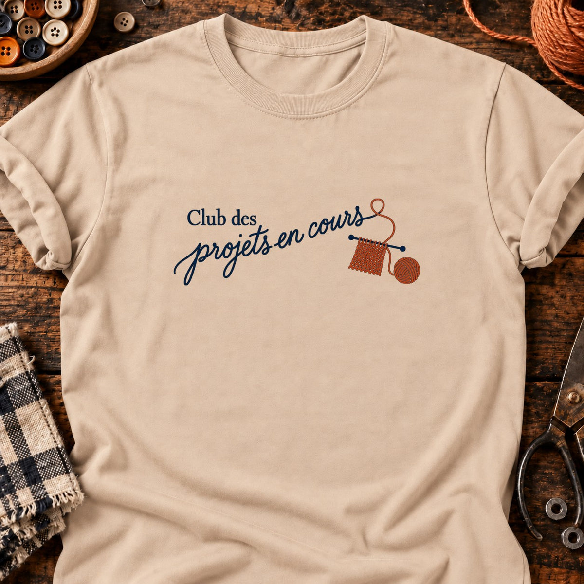 club de projets en cours — T-shirt naturel