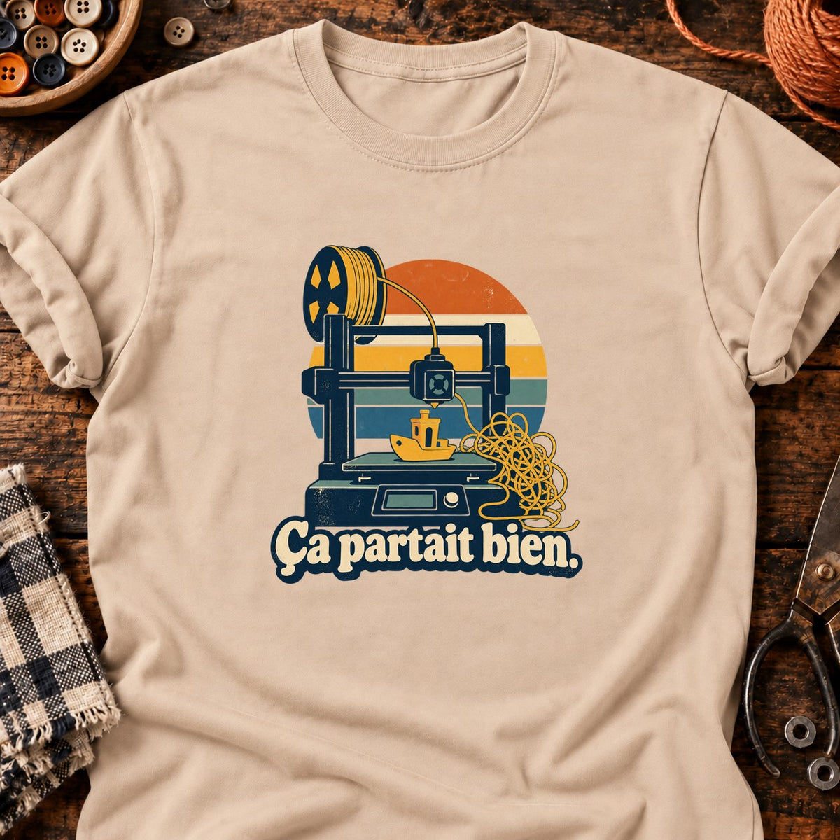 Imprimante 3D et benchy — T-shirt naturel