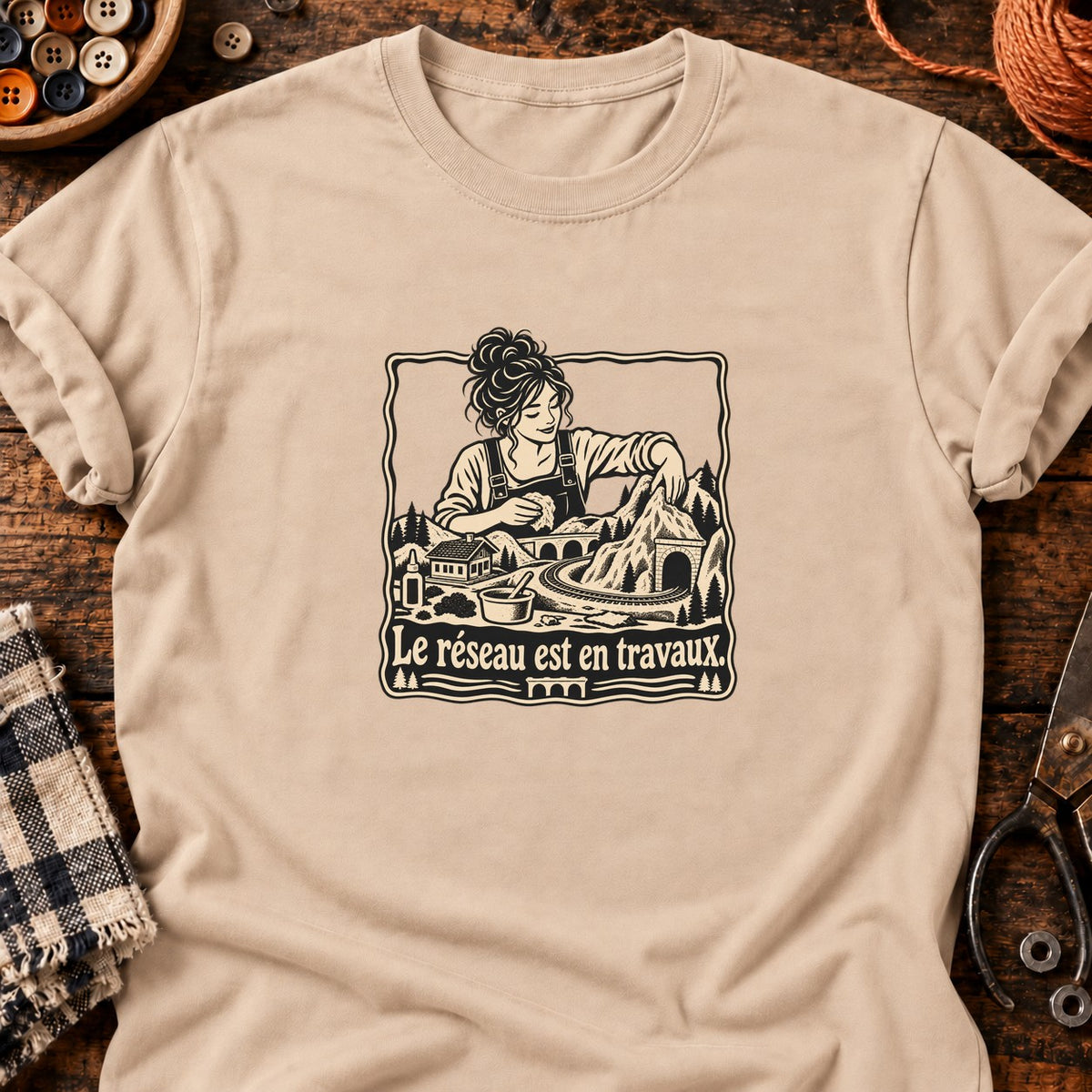 Paysagiste du réseau miniature — T-shirt naturel