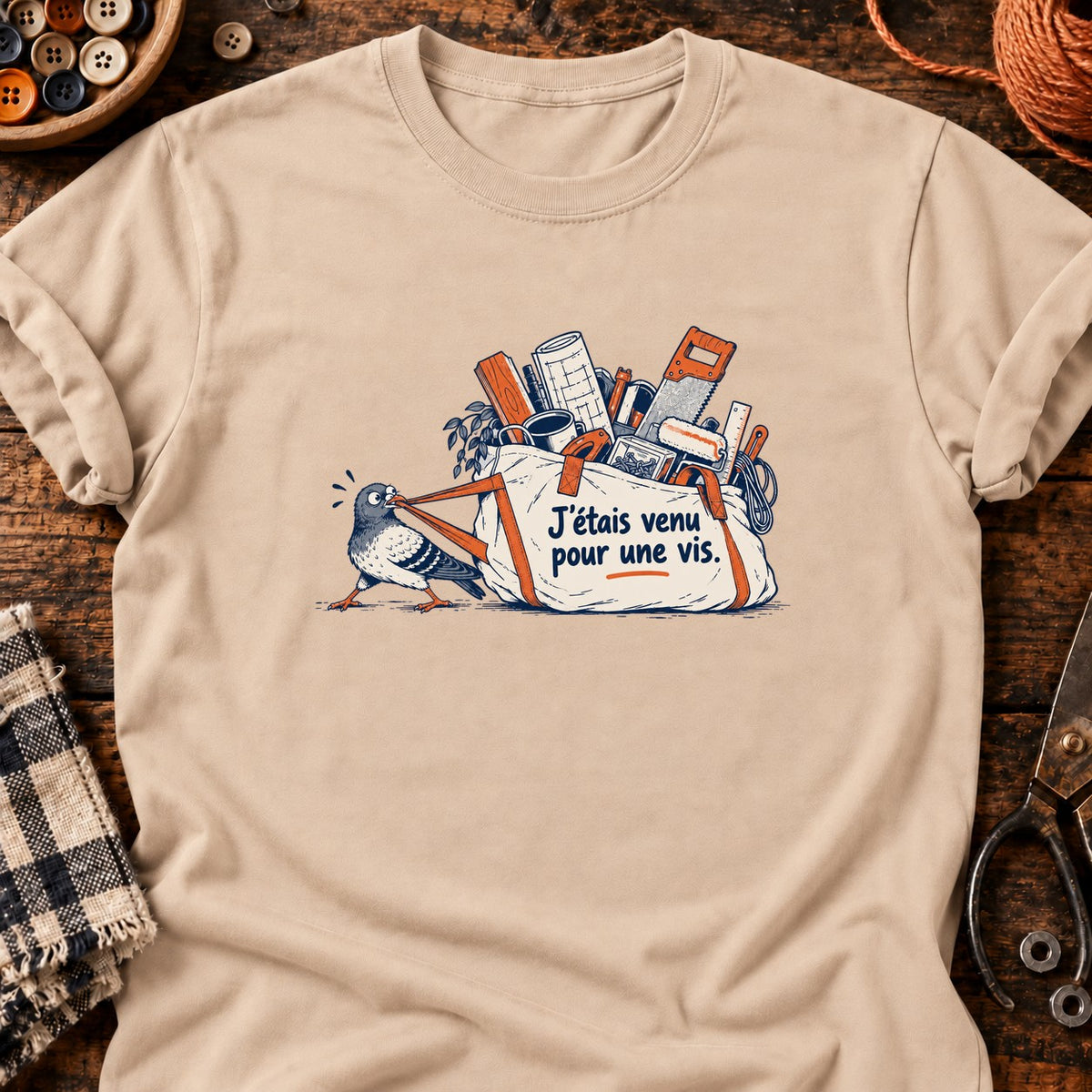 J’étais venu pour une vis — T-shirt naturel