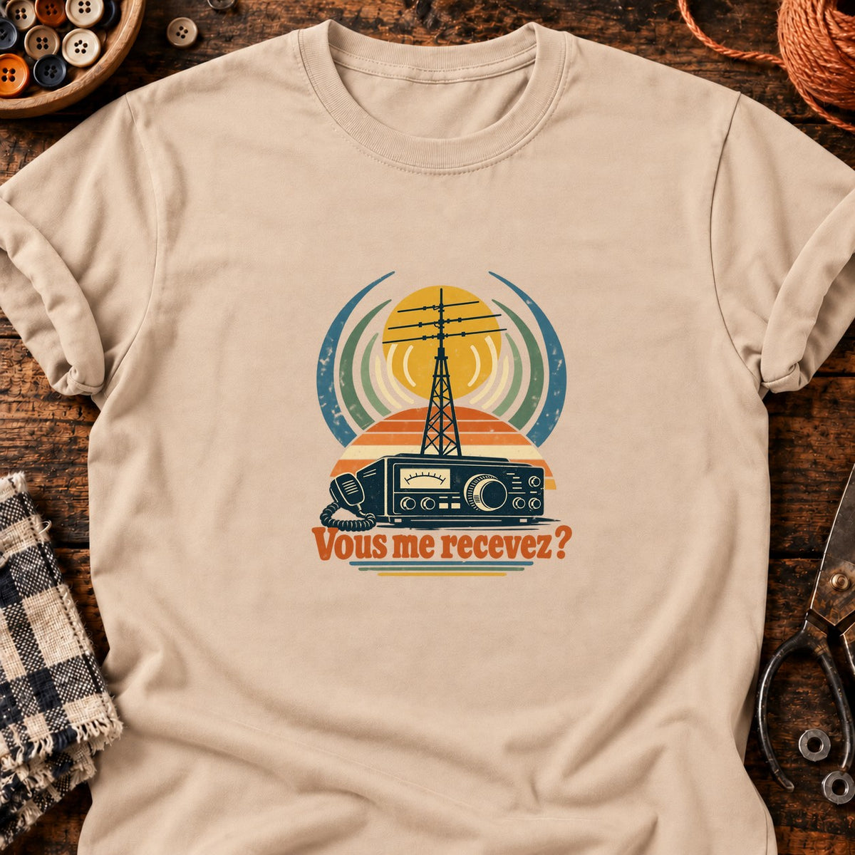 Vous me recevez ? Radio rétro — T-shirt naturel