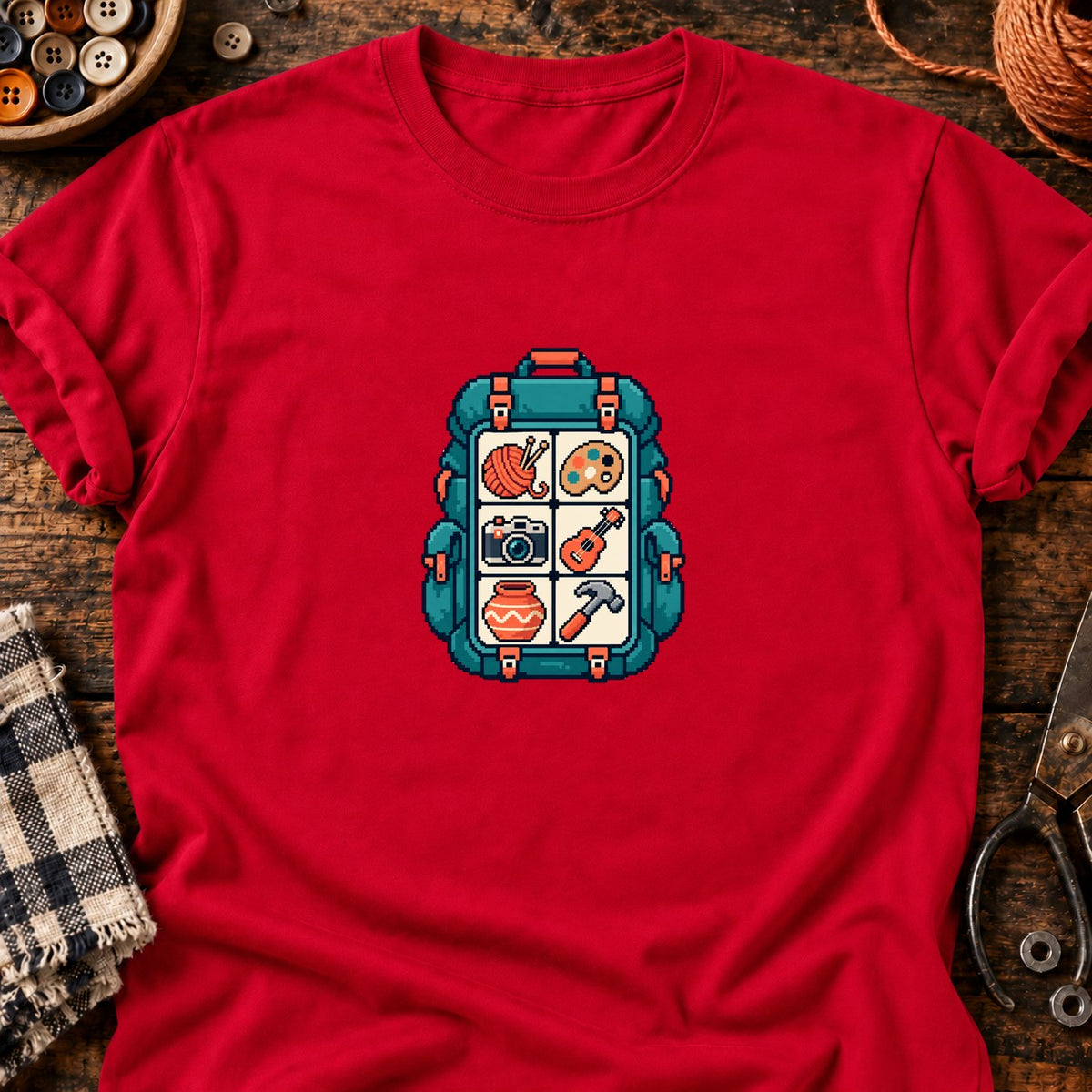 Jamais sans mon bazar — T-shirt rouge