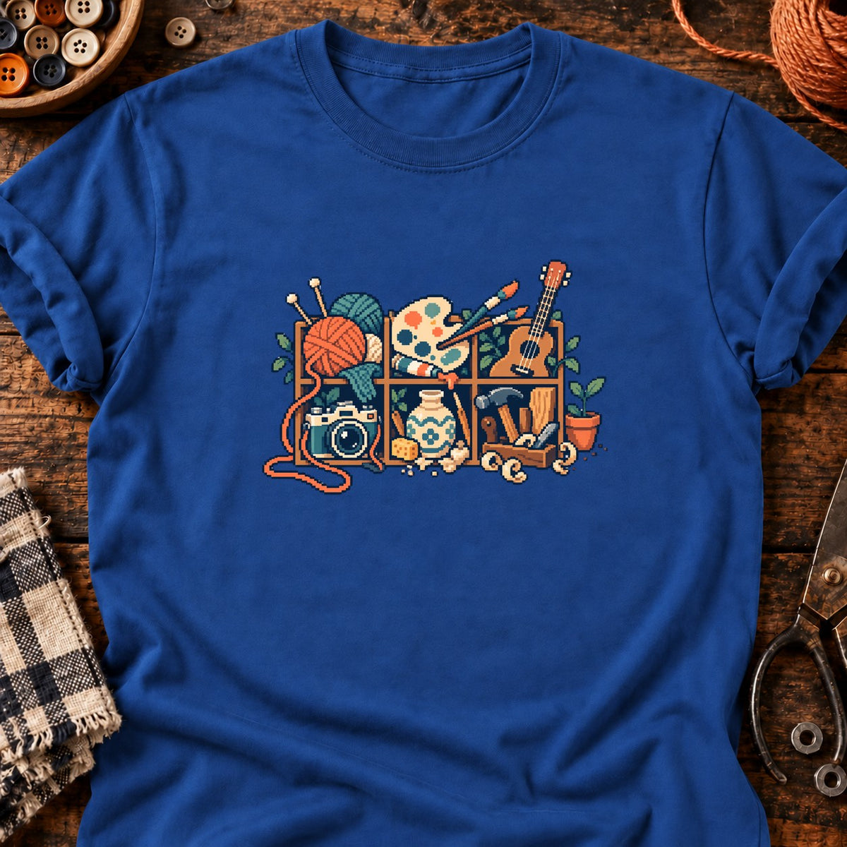 Tout ça va servir — T-shirt bleu roi