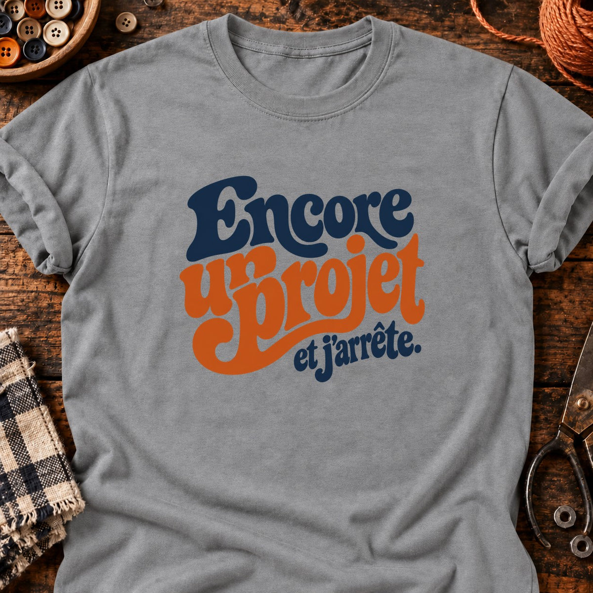 encore un projet et j'arrête — T-shirt gris chiné