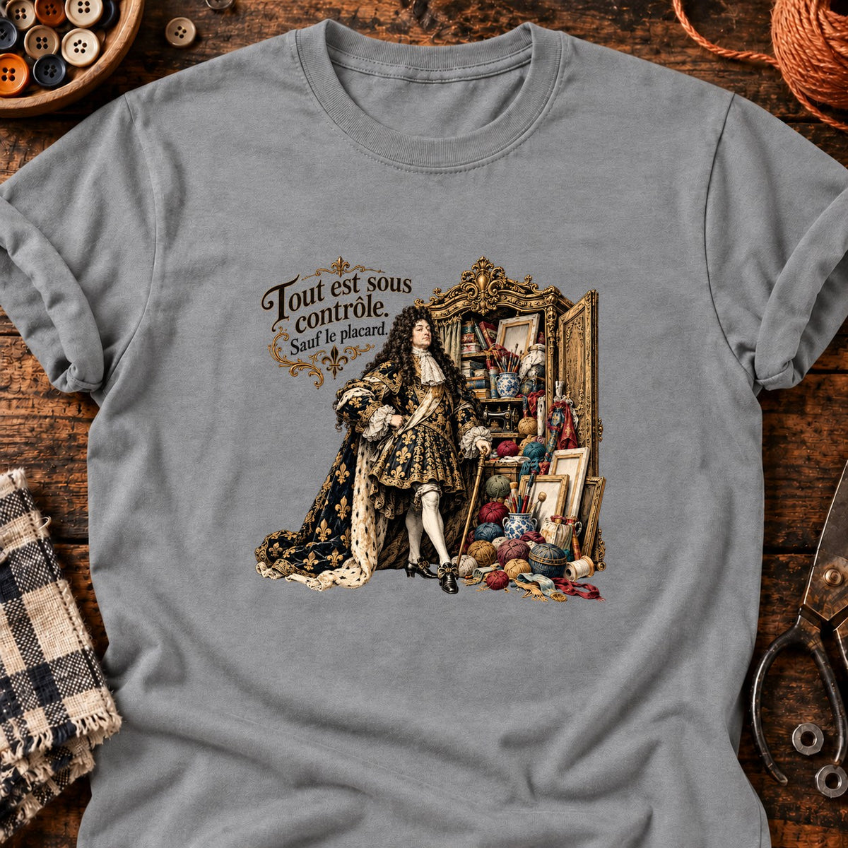Tout est sous contrôle — T-shirt gris chiné