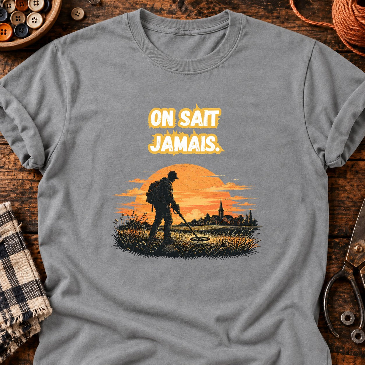 On sait jamais — T-shirt gris chiné