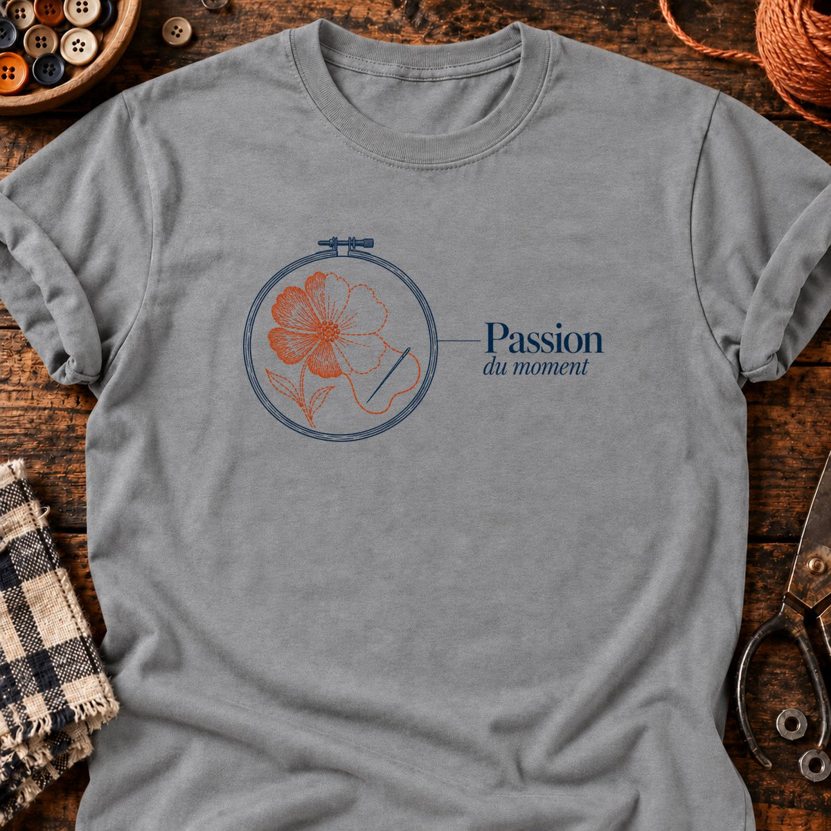 Passion du moment — T-shirt gris chiné