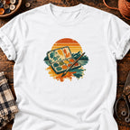 T-shirt Palette aquarelle rétro, coloris blanc