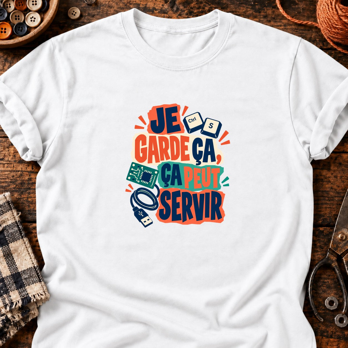 Ça peut servir - Ordinateur — T-shirt blanc