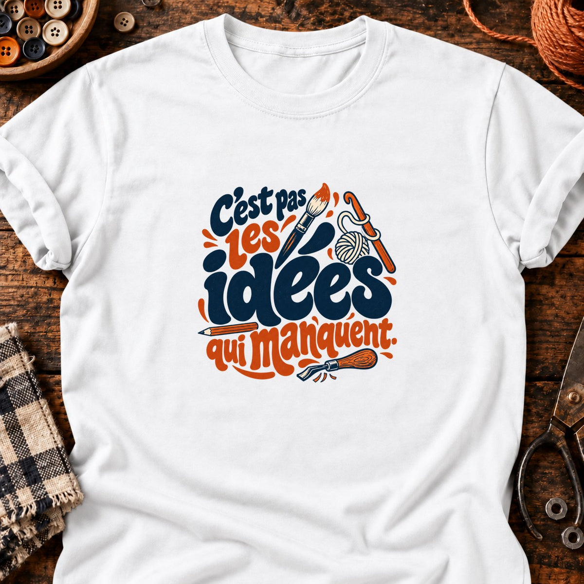 C'est pas les idées qui manquent — T-shirt blanc