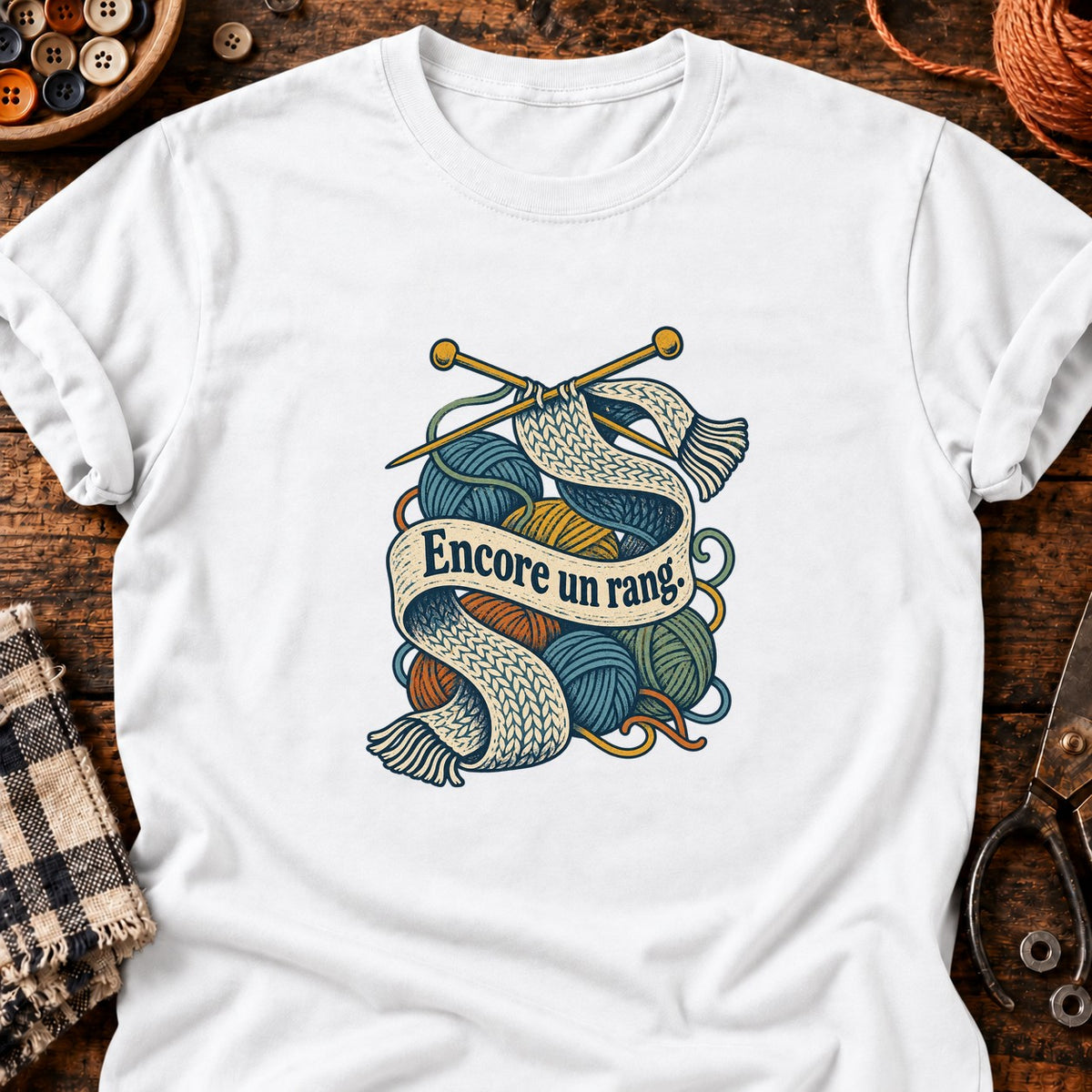 Encore un rang. - — T-shirt blanc