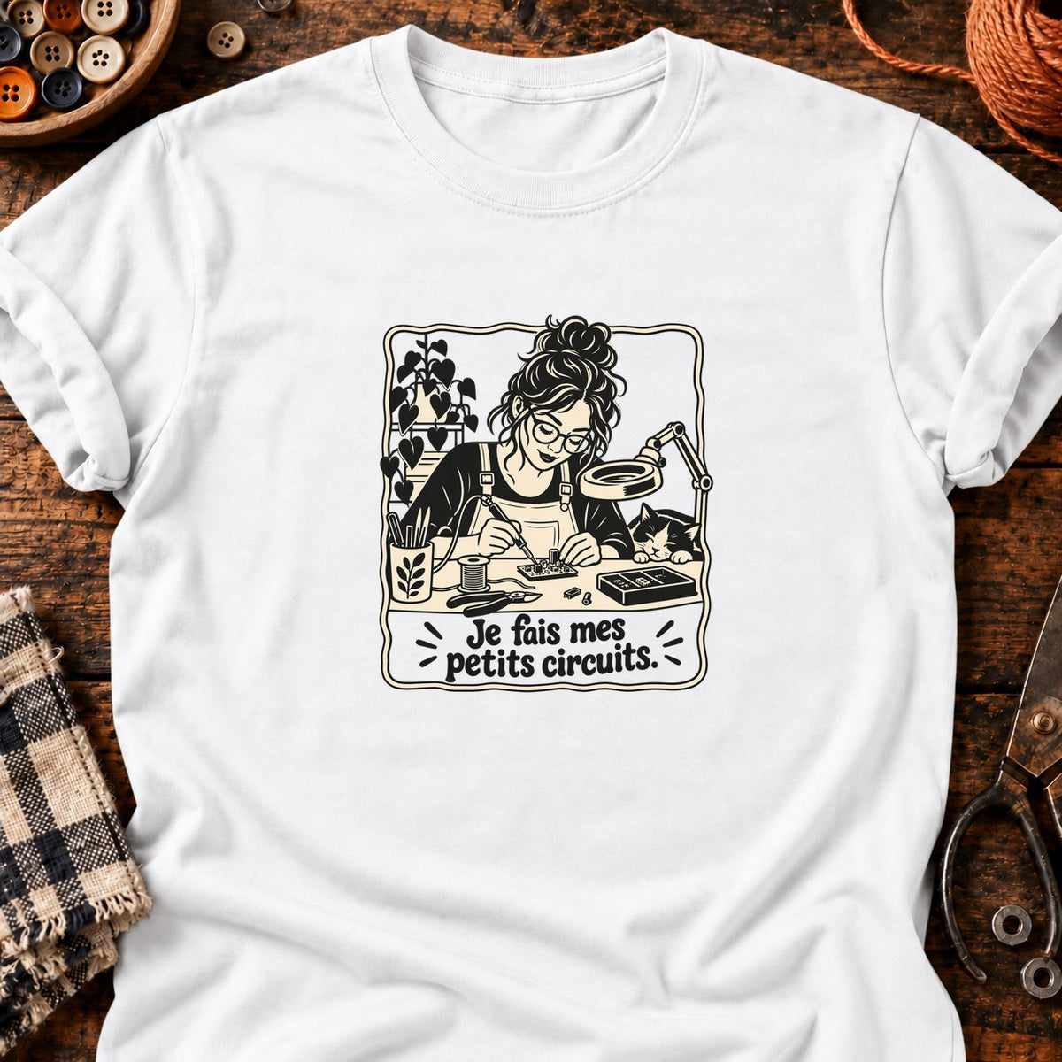 Je fais mes petits circuits. — T-shirt blanc