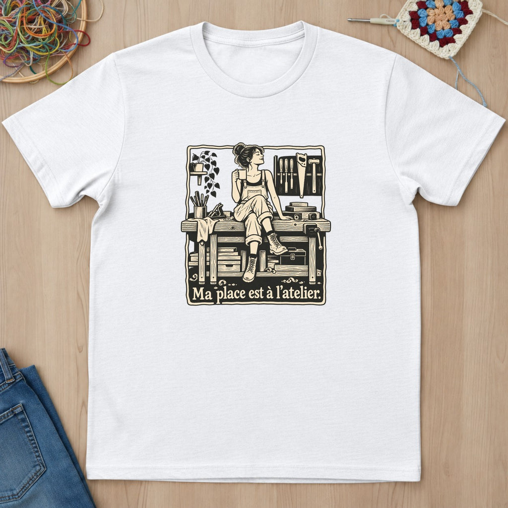 T-shirt mockup — White