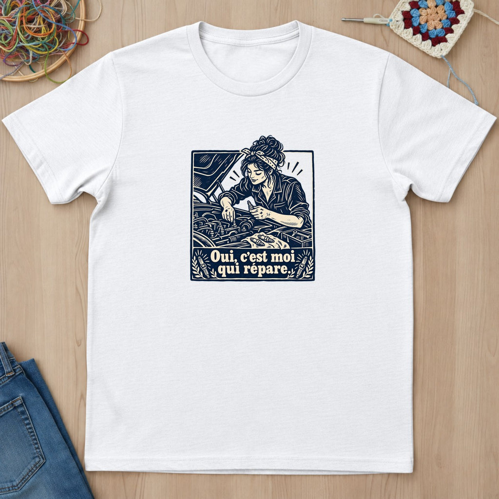 T-shirt mockup — White