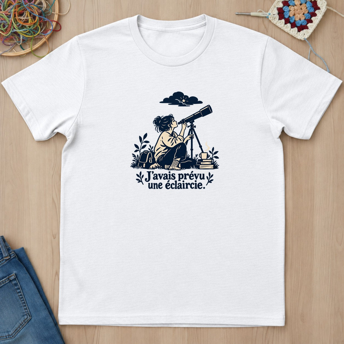 T-shirt mockup — White