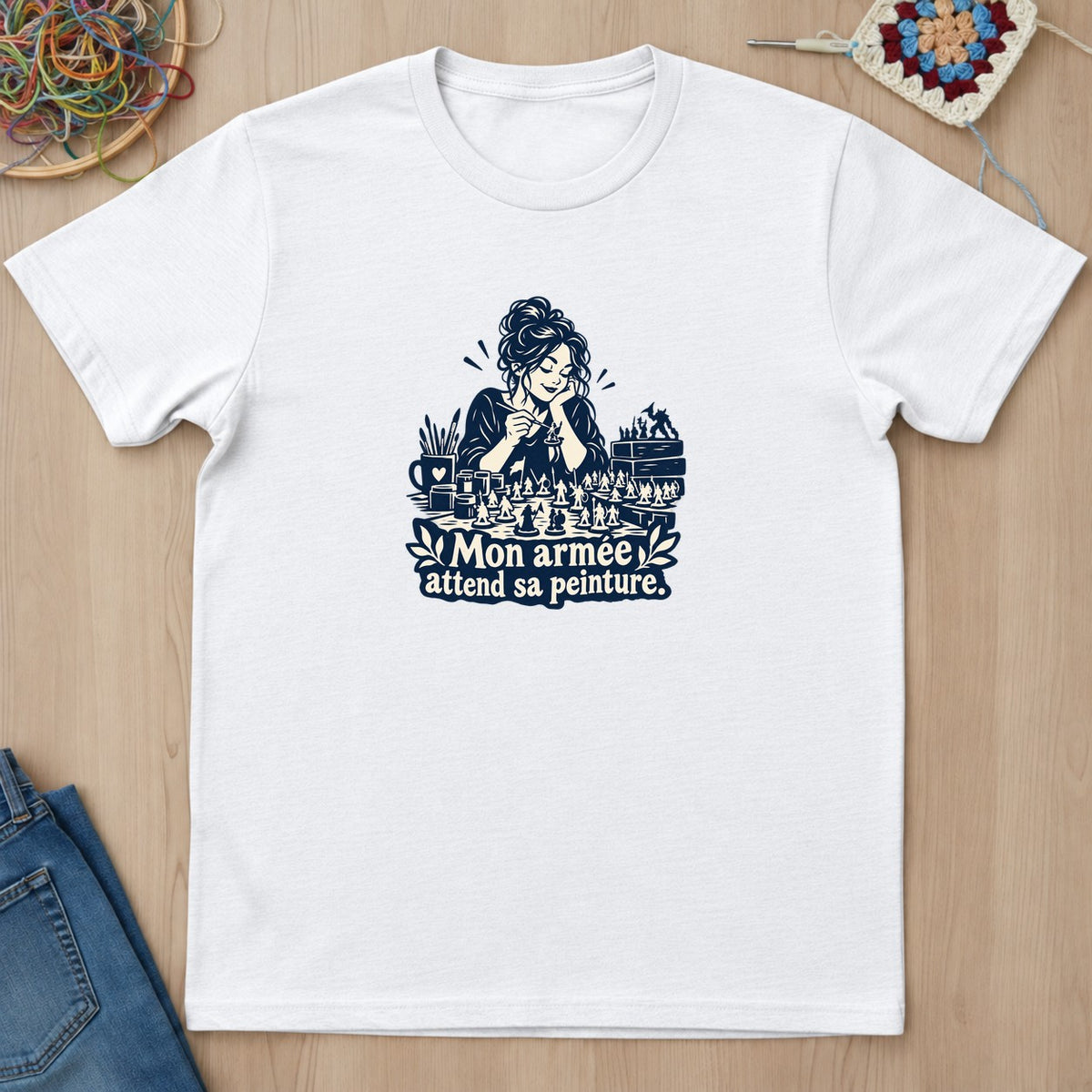 T-shirt mockup — White