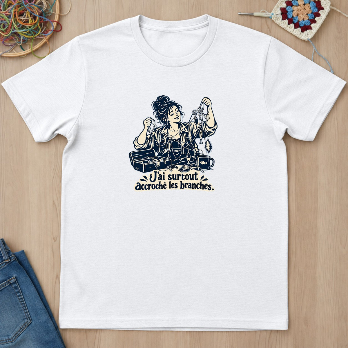 T-shirt mockup — White