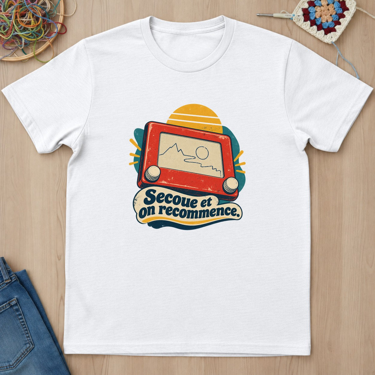 T-shirt mockup — White