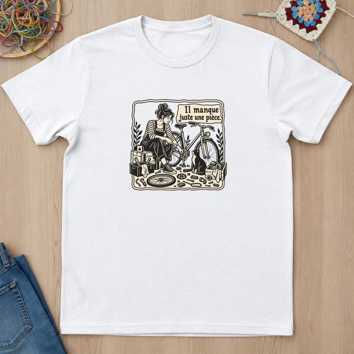 T-shirt mockup — White