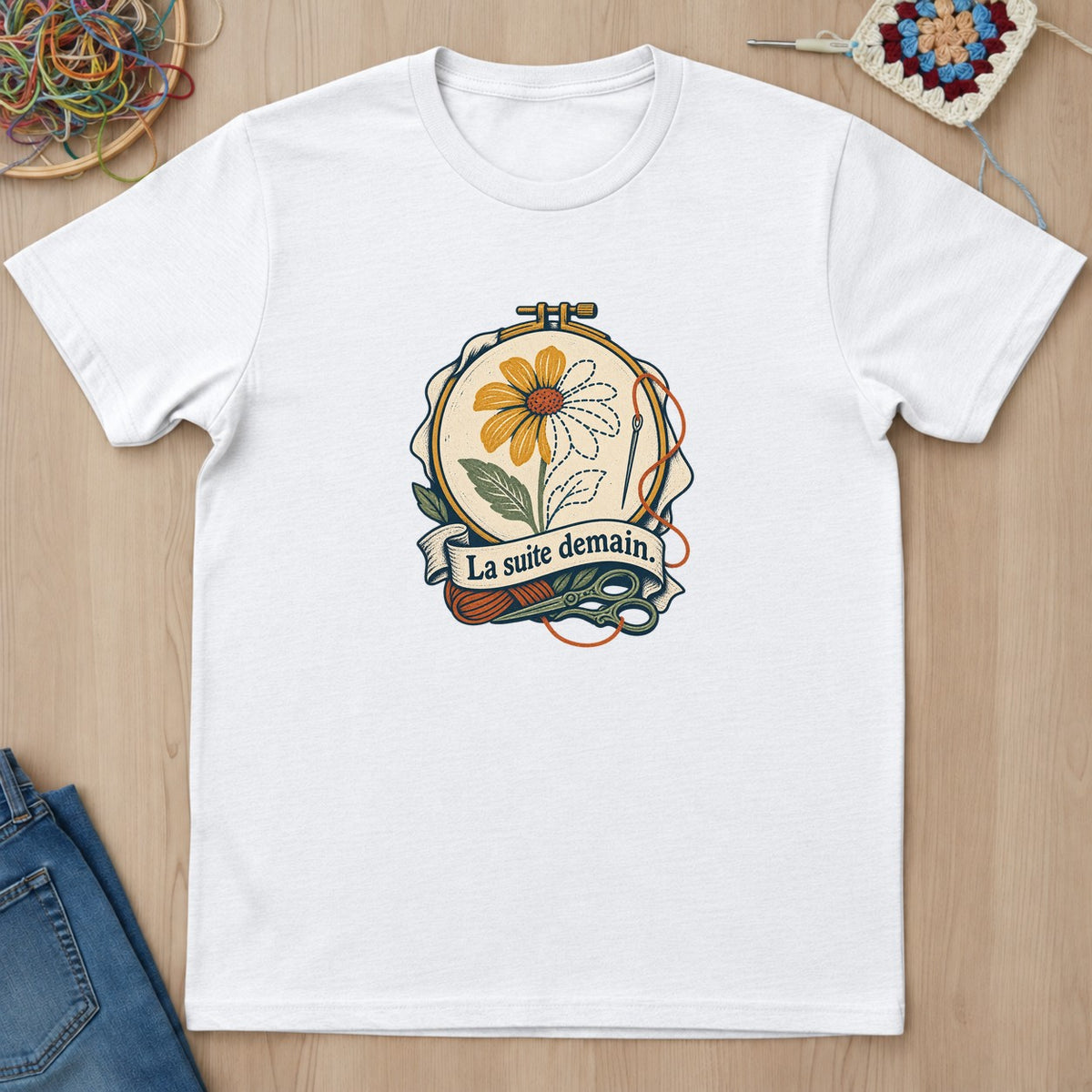 T-shirt mockup — White