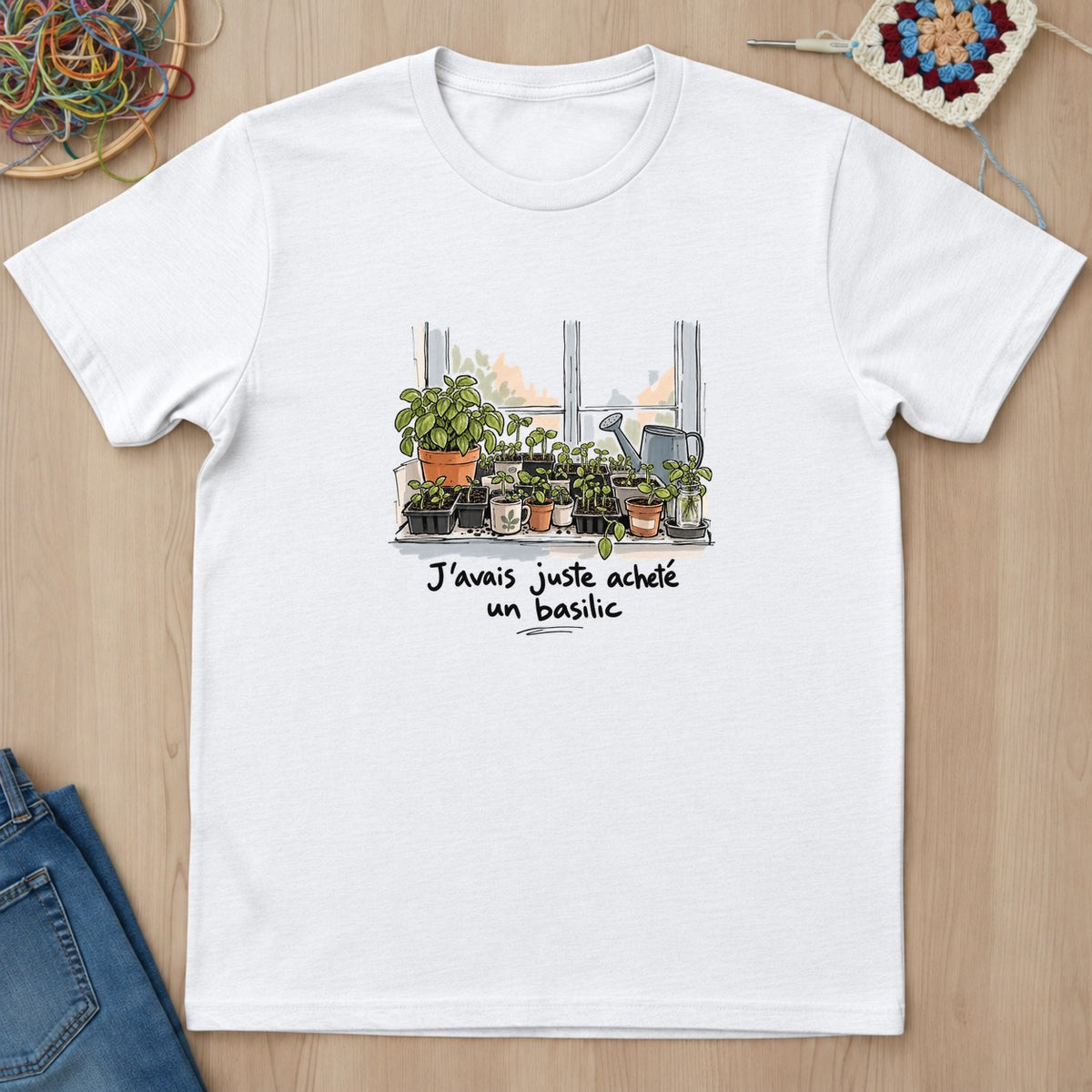T-shirt mockup — White