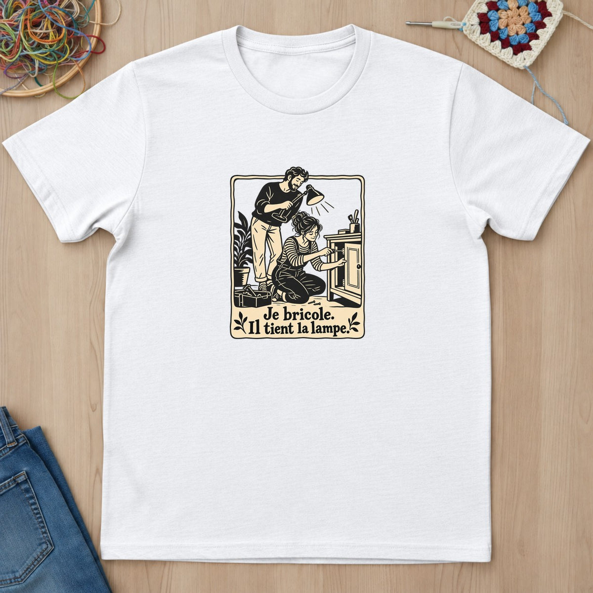 T-shirt mockup — White