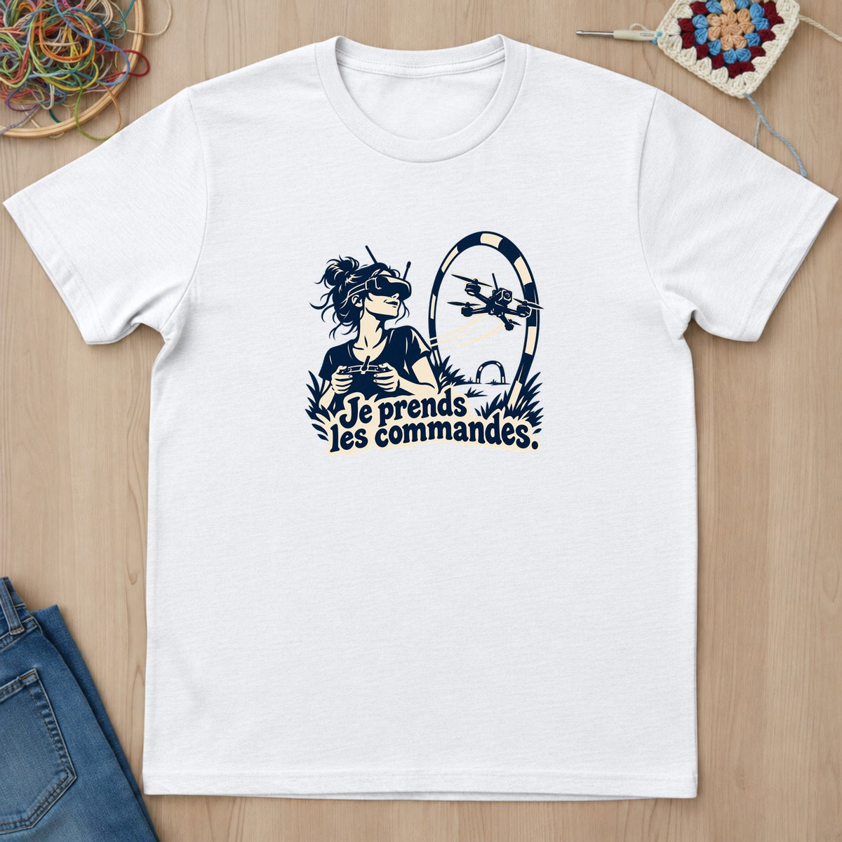T-shirt mockup — White