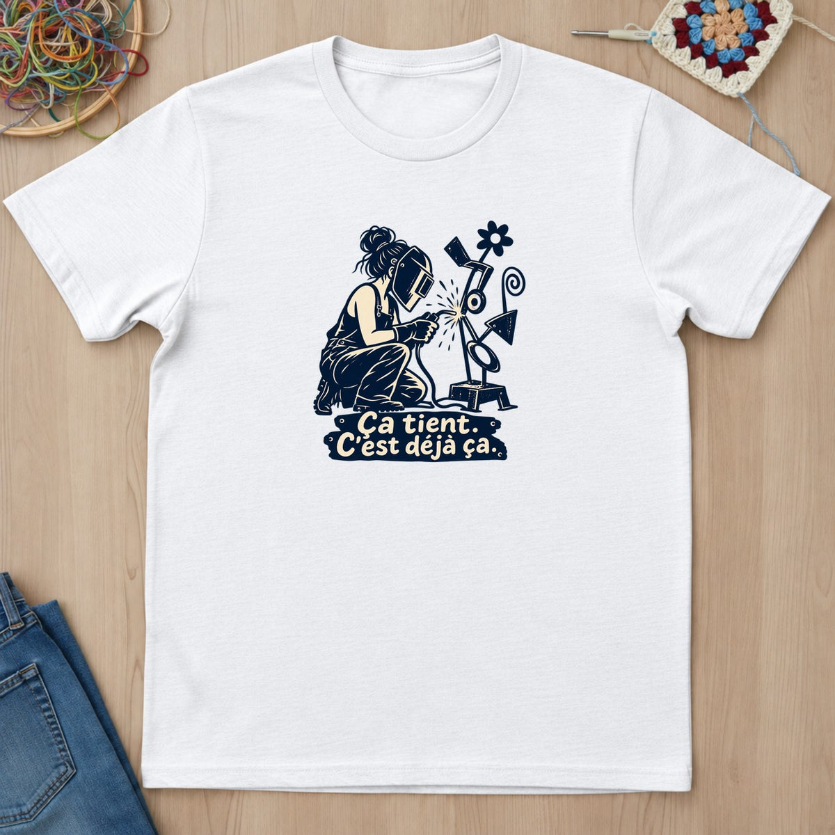 T-shirt mockup — White