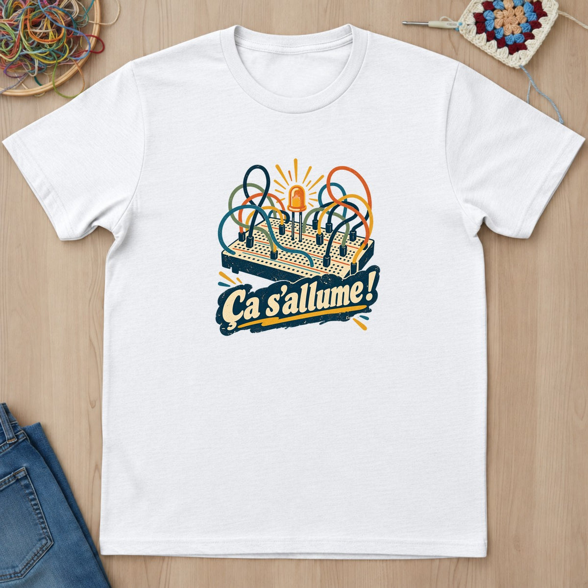 T-shirt mockup — White