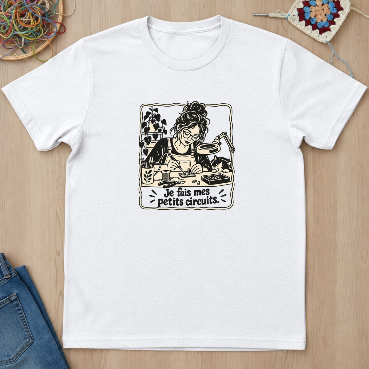 T-shirt mockup — White