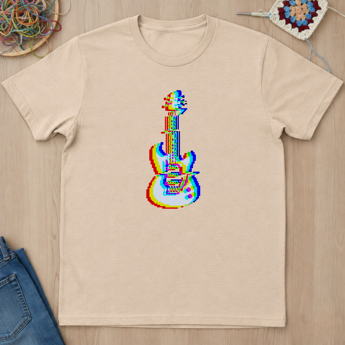 Guitare électrique en glitch