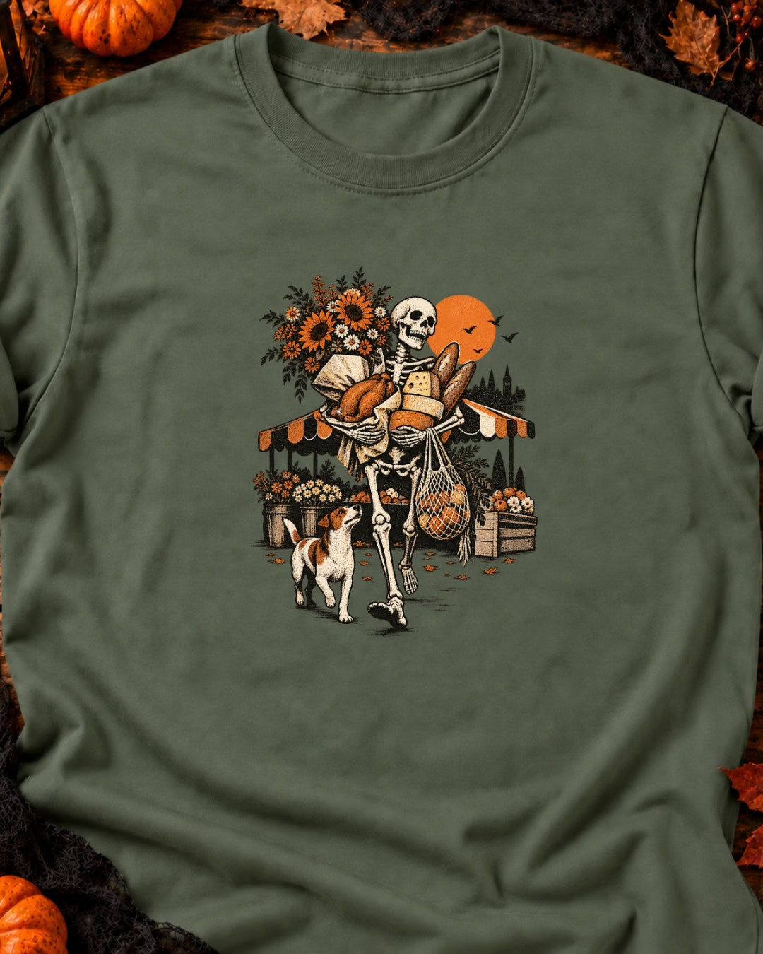 Squelette au marché fleuri T-Shirt — video
