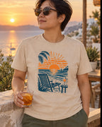 Coucher de soleil au vin T-Shirt — video