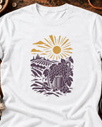 Panier de vendanges en linogravure T-Shirt — video
