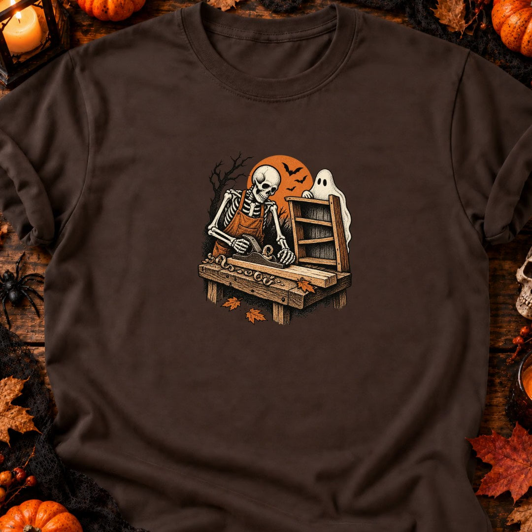Skeleton Carpenter Vintage Spooky T-Shirt — video