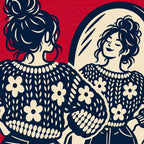 Femme et pull fait main miroir T-Shirt — video