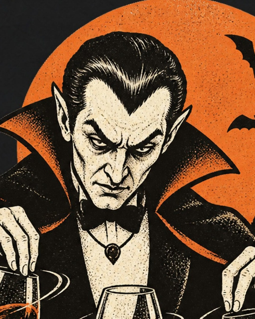 Vampire et verres de vin T-Shirt — video