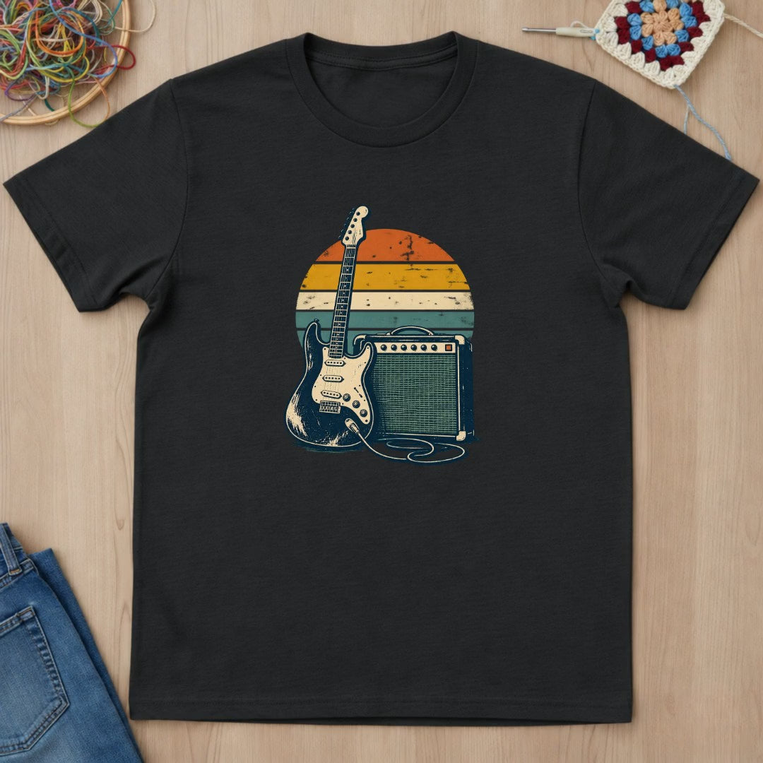 Guitare et ampli rétro T-Shirt — video