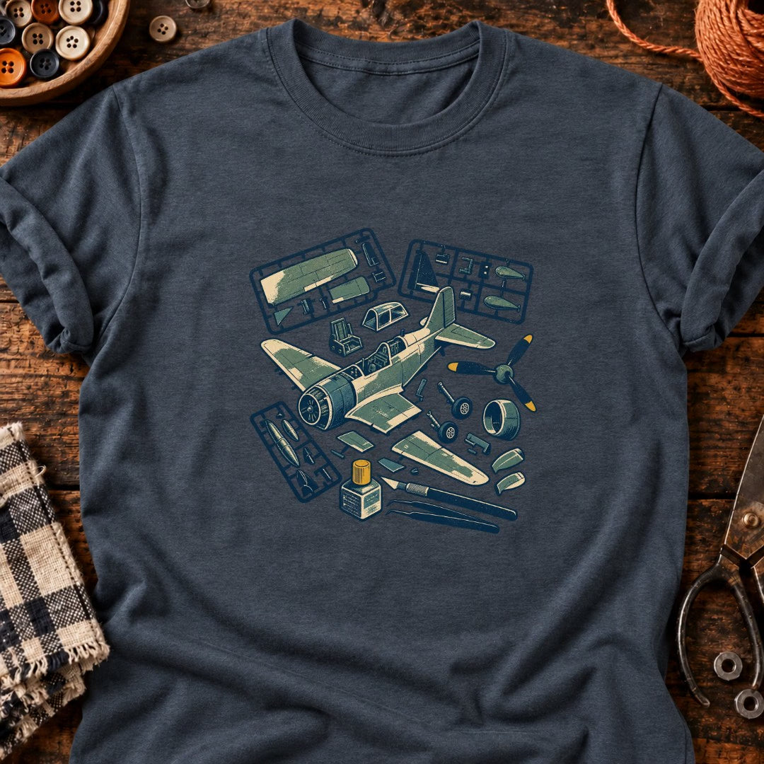 Avion en kit linogravé T-Shirt — video