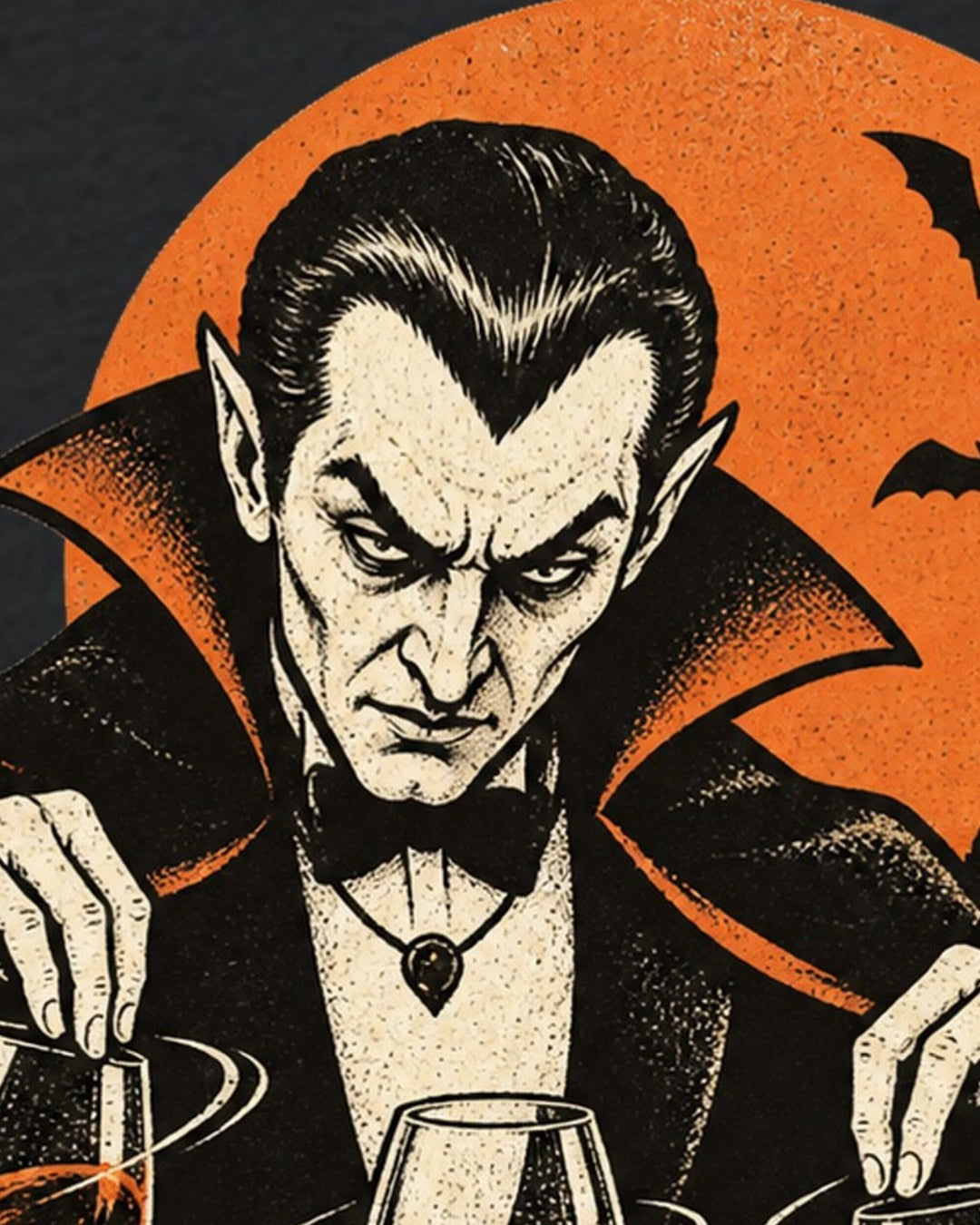 Vampire et verres de vin T-Shirt — video