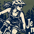 VTT femme en forêt boueuse T-Shirt — video