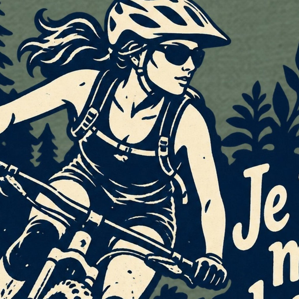 VTT femme en forêt boueuse T-Shirt — video