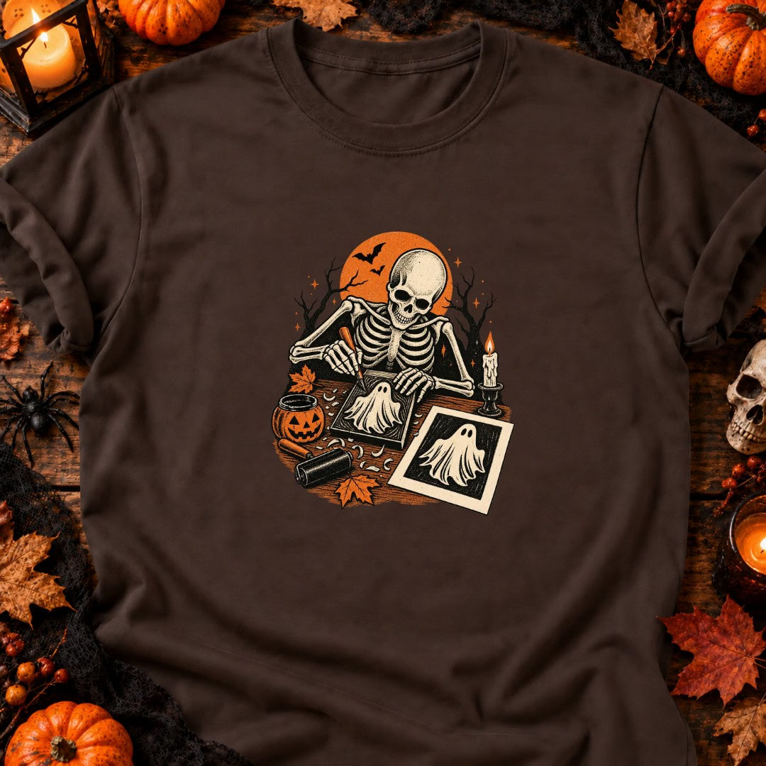 Squelette graveur de fantôme t-shirt — video